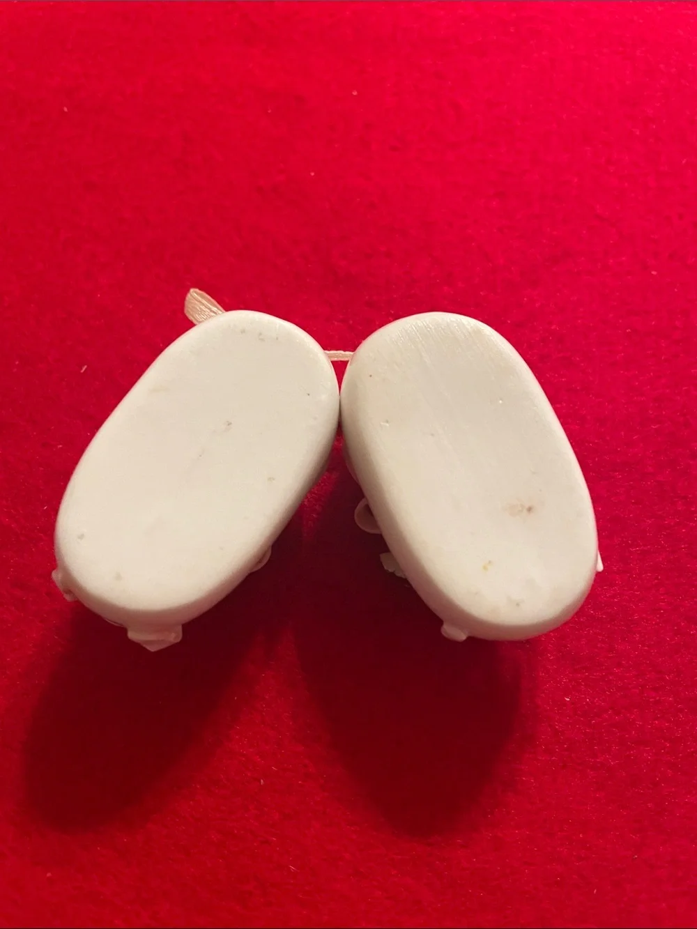 Vintage Tiny Porcelain Baby Shoes